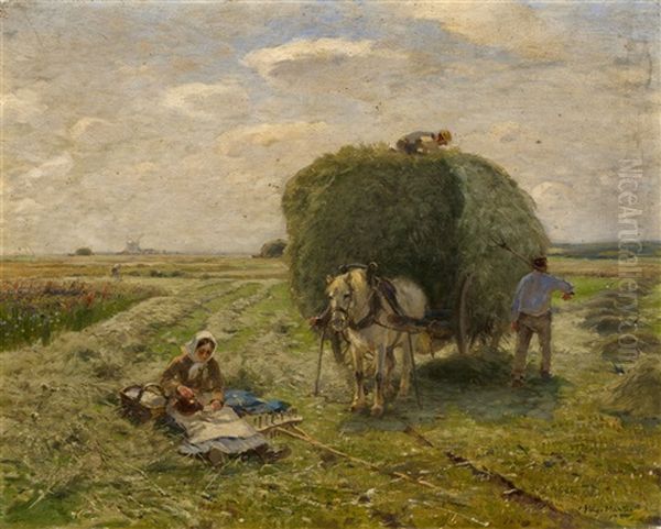 Hay Harvest In The Lower Rhine Region - view 1