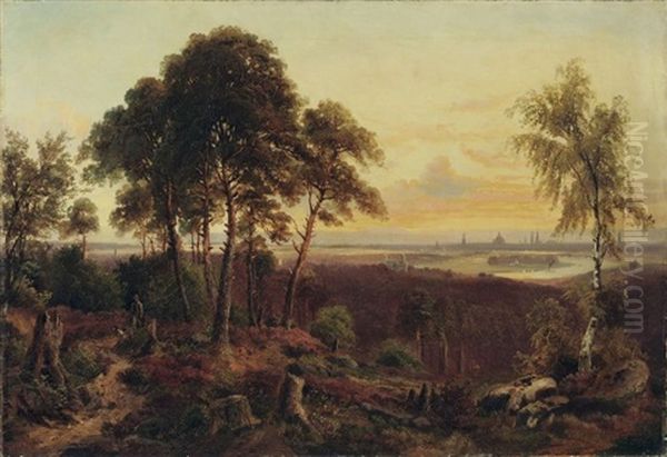 Blick Auf Dresden Im Abendlicht Vom Wolfshugel Aus - view 1