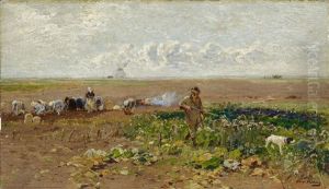 Weite Felderlandschaft Mit Jager Weite Felderlandschaft Mit Jager