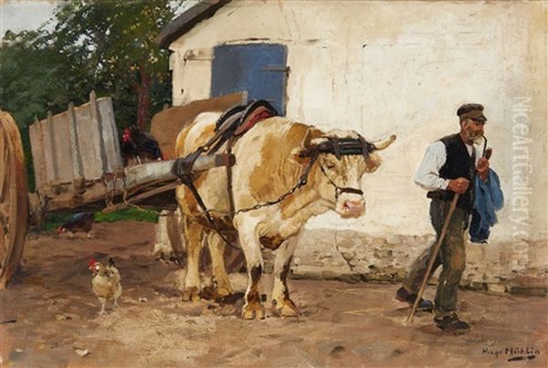 Farm With Ox Cart - view 1