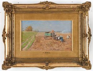 Kartoffelernte Auf Dem Feld by Hugo Muehlig