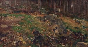 Wooded Hillside by Hugo Muehlig