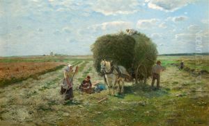 Heuernte Am Niederrhein by Hugo Muehlig