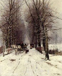 Winter In Der Grafenberger Allee by Hugo Muehlig