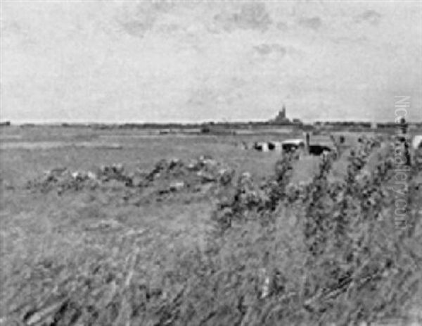 Niederrheinische Weidelandschaft Mit Vieh - view 1