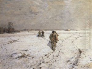 A Winter Landscape With Sportsmen A Winter Landscape With Sportsmen