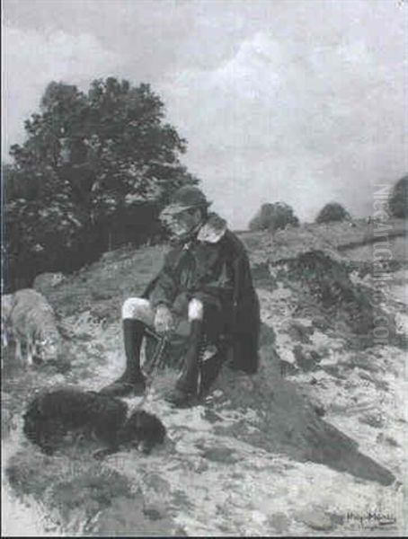 Rastender Schafhirte Mit Seinem Hund - view 1