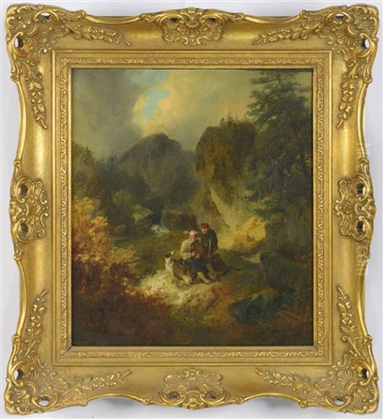 Two Hunters With A Boar - view 1