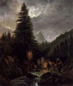 Fischfang Bei Fackelschein by Meno Muehlig