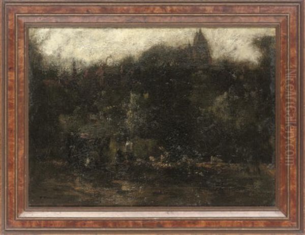 Travellers Resting By A Stream - view 1