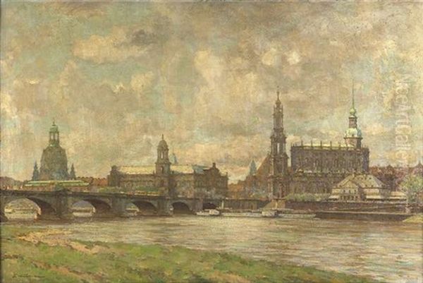 Blick Auf Dresden Mit Frauenkirche, Augustusbrucke Und Hofkirche - view 1