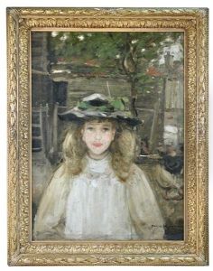 Portrait Of A Young Scottish Girl by David Thomas Muirhead