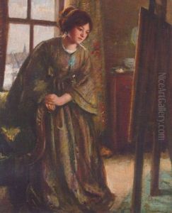 Admiring Her Portrait by David Thomas Muirhead