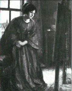 Admiring Her Portrait by David Thomas Muirhead