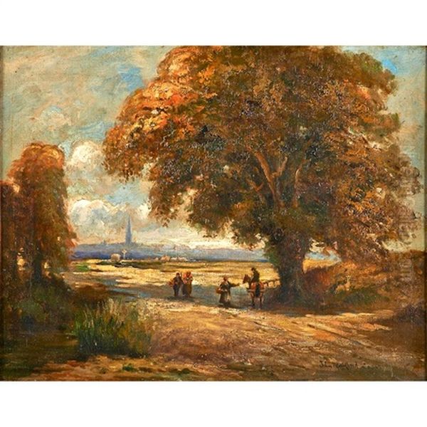 Landscape With Figures (framed) - view 1