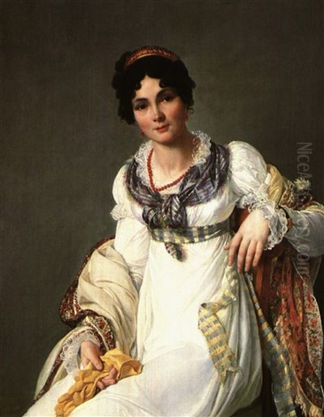 Portrait Of A Lady In Elegant Dress - view 1