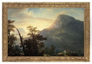A Mountainous Landscape With Cattle