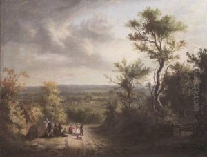 Roadside With Gypsies' Encampment