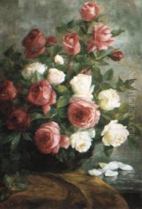 Still Life With Roses by Camille van Mulders