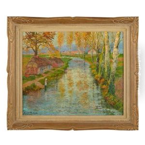 Un Ruisseau Jaseur En Pigardie by Carl Eugene Mulertt