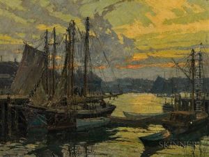 Harbor View At Sunset by Frederick J. Mulhaupt