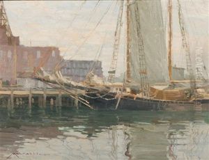 Gloucester Harbor (grey Day) by Frederick J. Mulhaupt