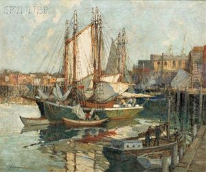 Evening Glow, Gloucester Harbor