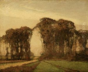 A Road Through An Autumnal Grove by Frederick J. Mulhaupt