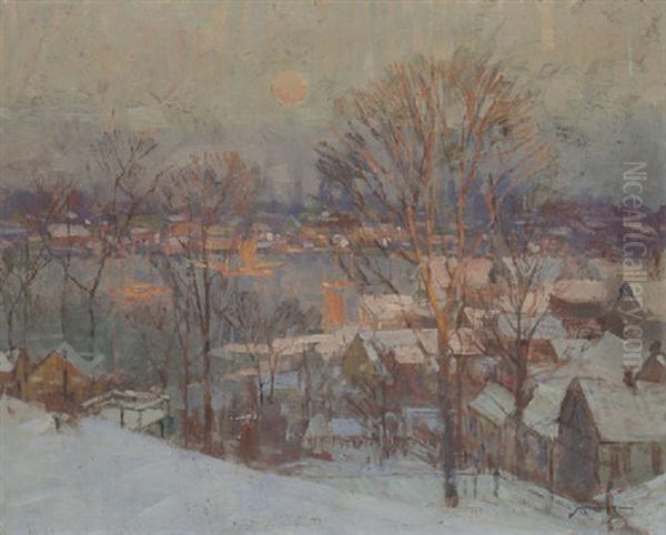 Gloucester Harbor, Winter - view 1
