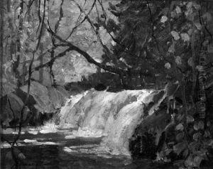 Waterfall In An Autumn Wood Waterfall In An Autumn Wood