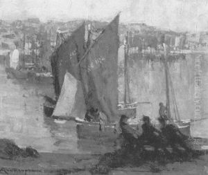 St. Ives Harbor by Frederick J. Mulhaupt