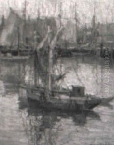 Guinea Boats, Gloucester Evening by Frederick J. Mulhaupt