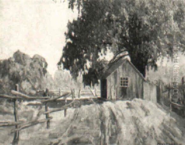 Autumn Landscape With Barn - view 1