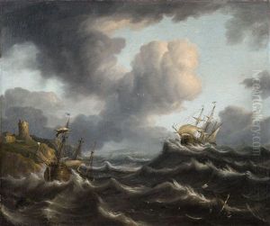 A Shipwreck In Rough Seas