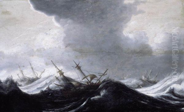 Dutch Shipping In Heavy Seas - view 1