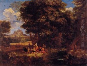 Pastoral Landscape With Shepherds Picnicking