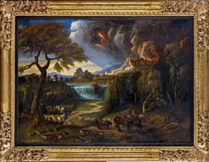 Bergers Rentrant Leur Troupeau A L'approche De L'orage by Pieter Mulier the Younger