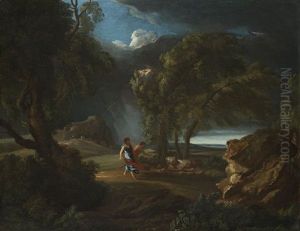 Paesaggio Con Viandanti Sorpresi Dal Temporale