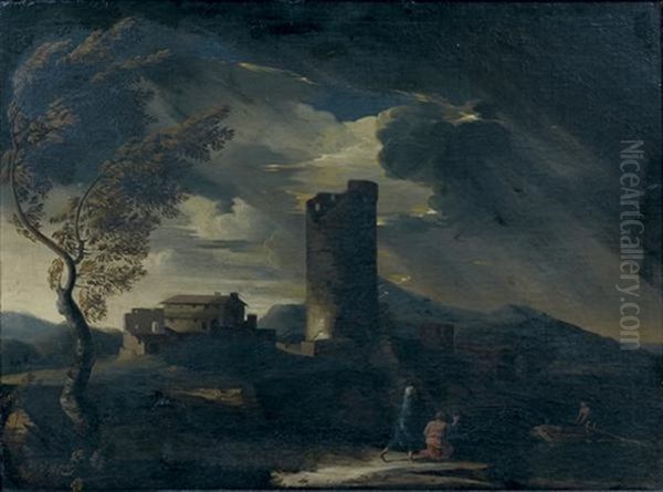 Pecheurs Sous Un Ciel D'orage - view 1
