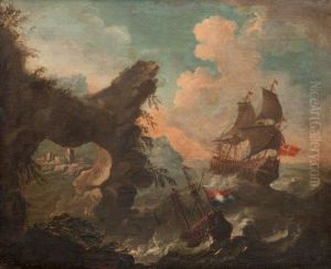 Navire En Mer Pres Des Cotes by Pieter Mulier the Younger