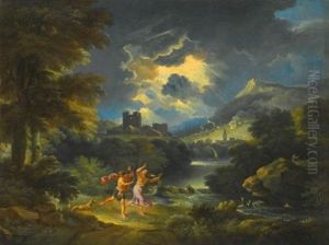 A Landscape With Figures In A Storm by Pieter Mulier the Younger