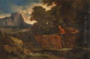 Paesaggio Con Carro Trainato Da Buoi
