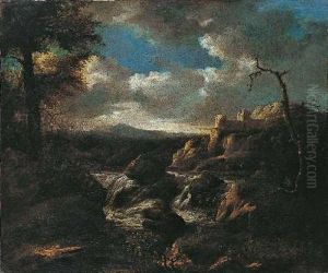 Landschaft Mit Wasserfall