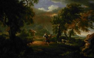 Paesaggio Con Viandanti Sorpresi Dal Temporale