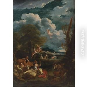Landscape With The Rape Of Europa by Pieter Mulier the Younger