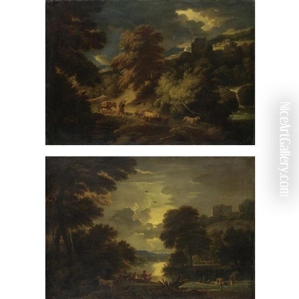 Pastore Col Gregge (+ Pescatori Presso Un Fiume; Pair) - view 1