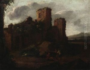 Campagnalandschaft Mit Figurenstaffage Campagnalandschaft Mit Figurenstaffage