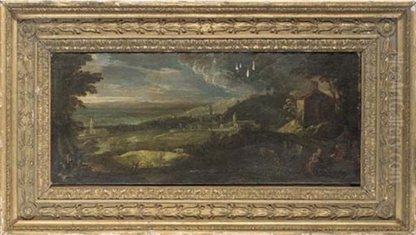 An Extensive Landscape With The Flight From Egypt - view 1