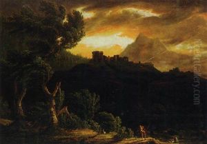 A Mountainous Landscape In A Storm