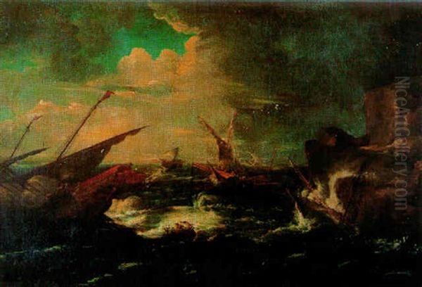 Navires Aux Abords De La Cote Rocheuse - view 1
